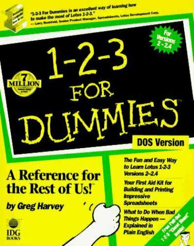 1-2-3 for Dummies by Greg Harvey (1993, Trade Paperback)