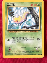 Load image into Gallery viewer, 1999 Pokémon Weedle 1st Edition Shadowless Pokemon Card 69/102 English
